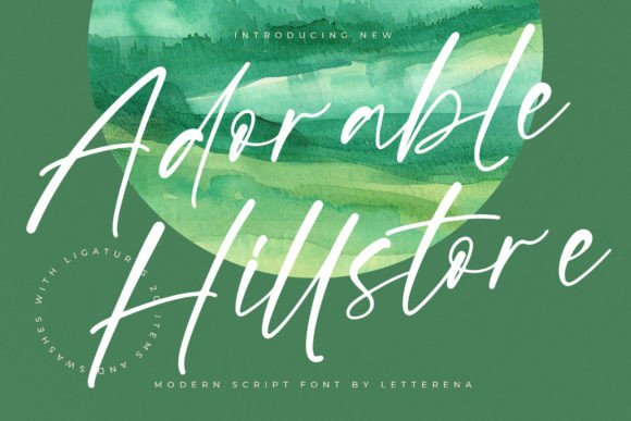 Adorable Hillstore: A Charming Script Font for Branding