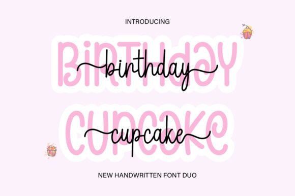 Birthday Cupcake Duo: A Versatile Typeface for Web Design