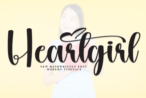 Heartgirl: A Handwritten Script Font for Editorial Design