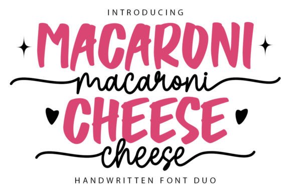 Macaroni Cheese Duo: A Stylish Typeface for Branding