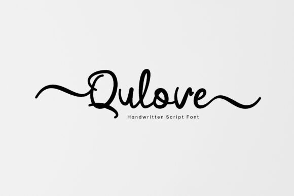 Qulove Font: A Handwritten Typeface for Real Branding