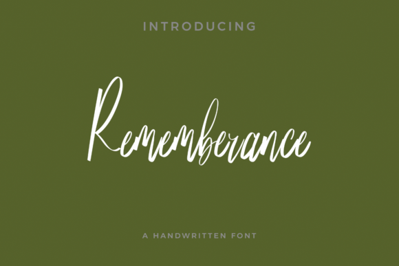 Rememberance: A Handcrafted Script Font for Web Headers