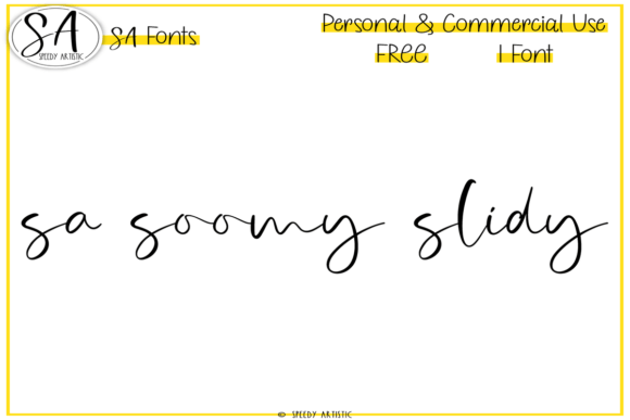 Sa Soomy Slidy: A Handwritten Typeface for Catchy Branding